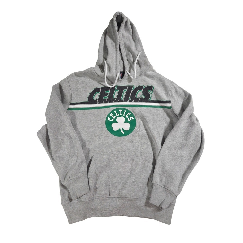 NBA Boston Celtics UNK Hoodie Gray Sweatshirt Men's Small Y2K streetwear